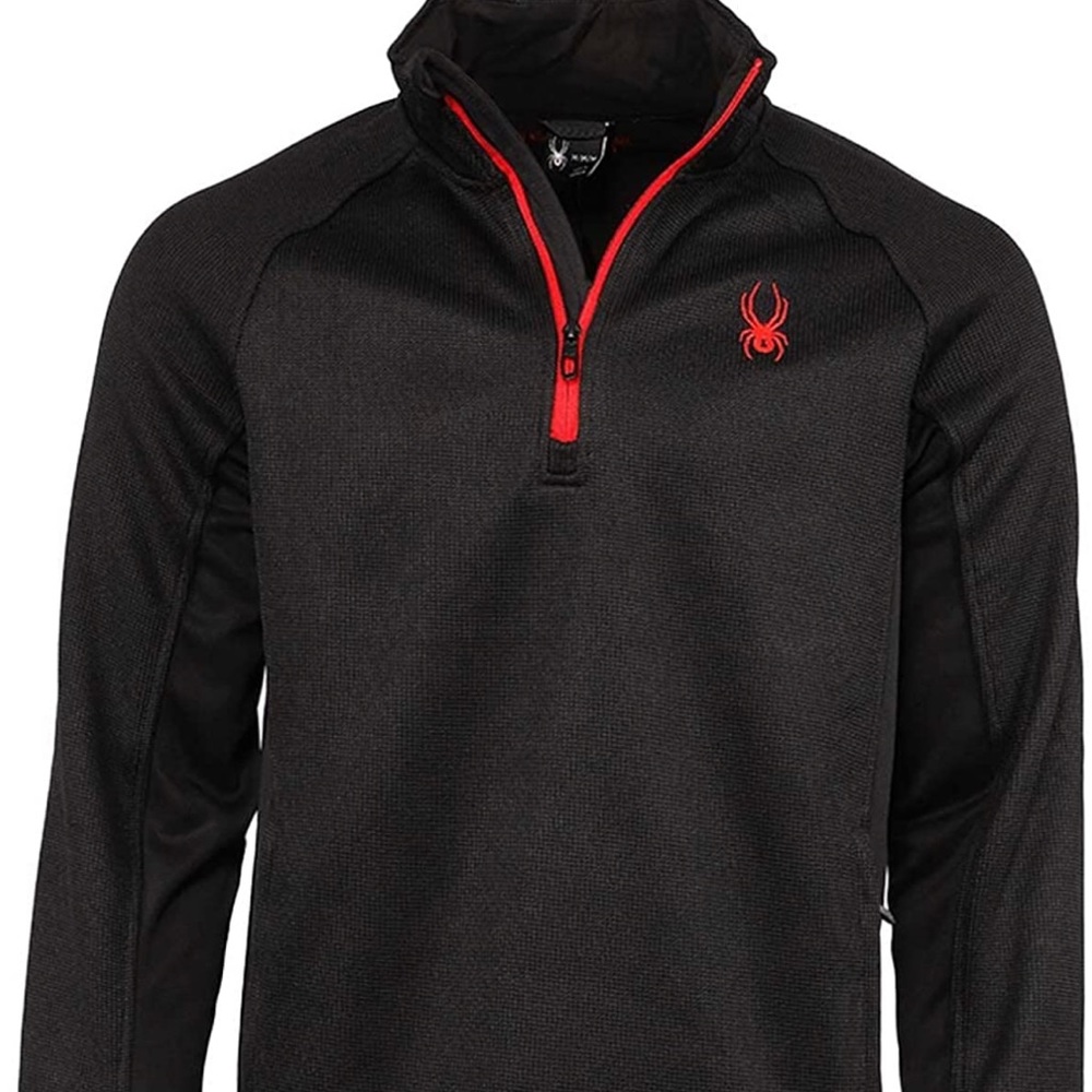 Spyder black quarter zip pullover sweater size large
